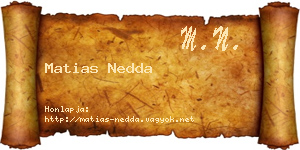 Matias Nedda névjegykártya